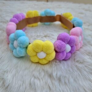 Pastels Pom Pom Flower Collar