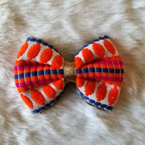 Orange Jacquard Bow
