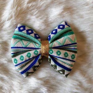 Green Diamond Jacquard Bow