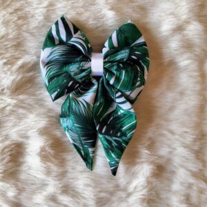 Green Summer Print Bow Tie