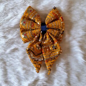 Yellow Brocade Bow Tie