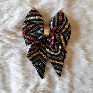 Army Green Brocade Bow Tie