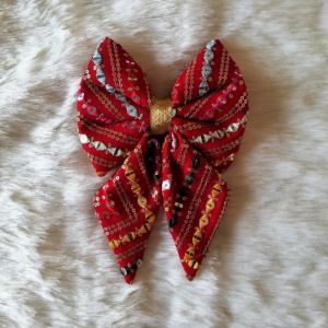 Red Brocade Bow Tie